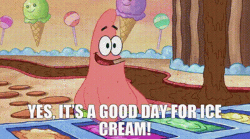 Spongebob Patrick GIF - Spongebob Patrick Yes Its A Good Day For Ice Cream -...