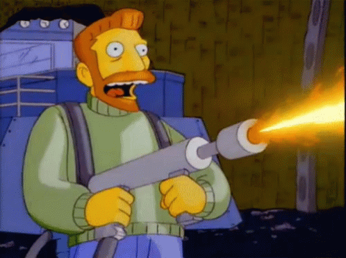 Man with Flamethrower: Kill It With Fire!