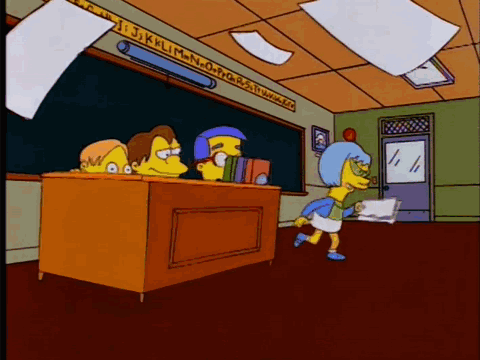 Simpsons Classroom Chaos: Desk on Fire