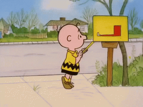 Charlie Brown Checks Mailbox Anxiously