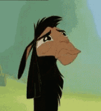 Cartoon Llama Crying Sadly