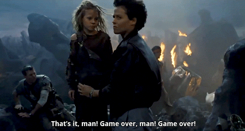 Image result for game over gif aliens