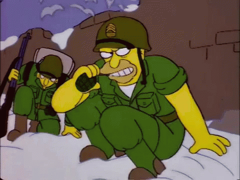 The Simpsons: Grampa Throws Grenade