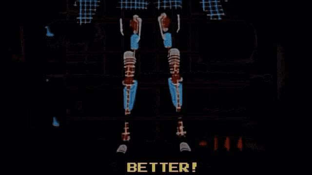 a person in a surgical gown is being examined by a doctor and the words better are on the screen