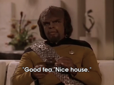 Worf Son Of Mogh Enjoys Tea