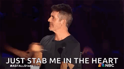 Pretending To Stab Myself Simon Cowell